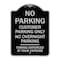 Signmission No Parking Customer Parking Only No Overnight Parking Towing Enforced at Your Expense, BS-1824-23754 A-DES-BS-1824-23754 - alternate 1